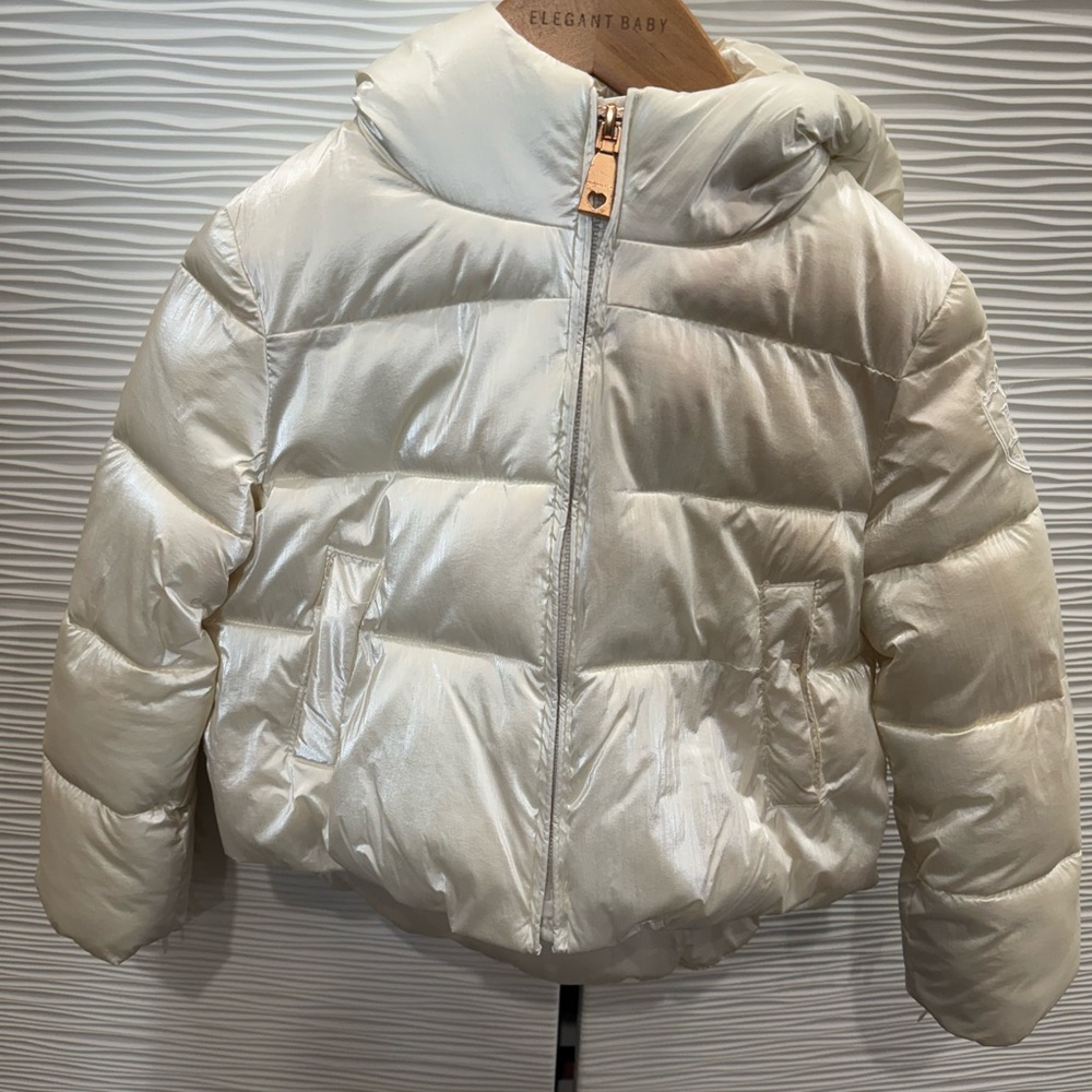 MonnaLisa Cream Quilted Puffer Jacket
